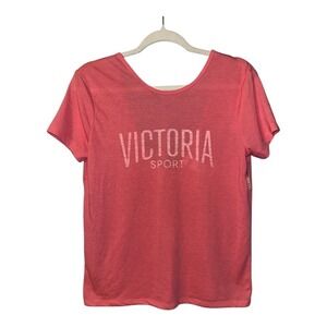 Victoria Sport Pink Low Cut Back Tee, Small